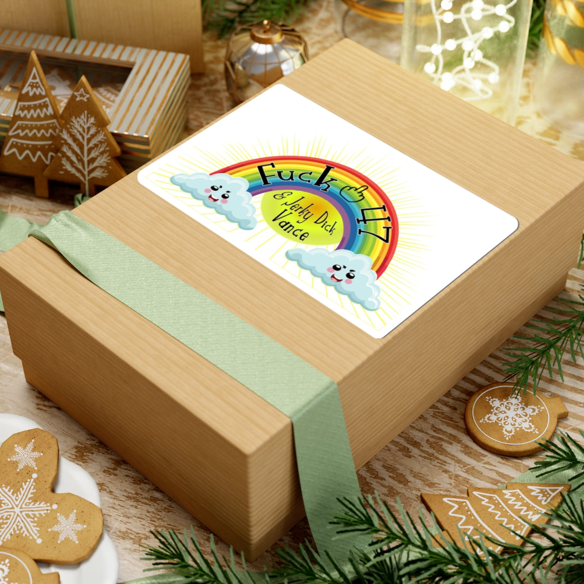 Colorful Humorous Kiss-Cut Stickers - 🌈 F* 47: Rainbows, Rage, and Resistance** 🌩️