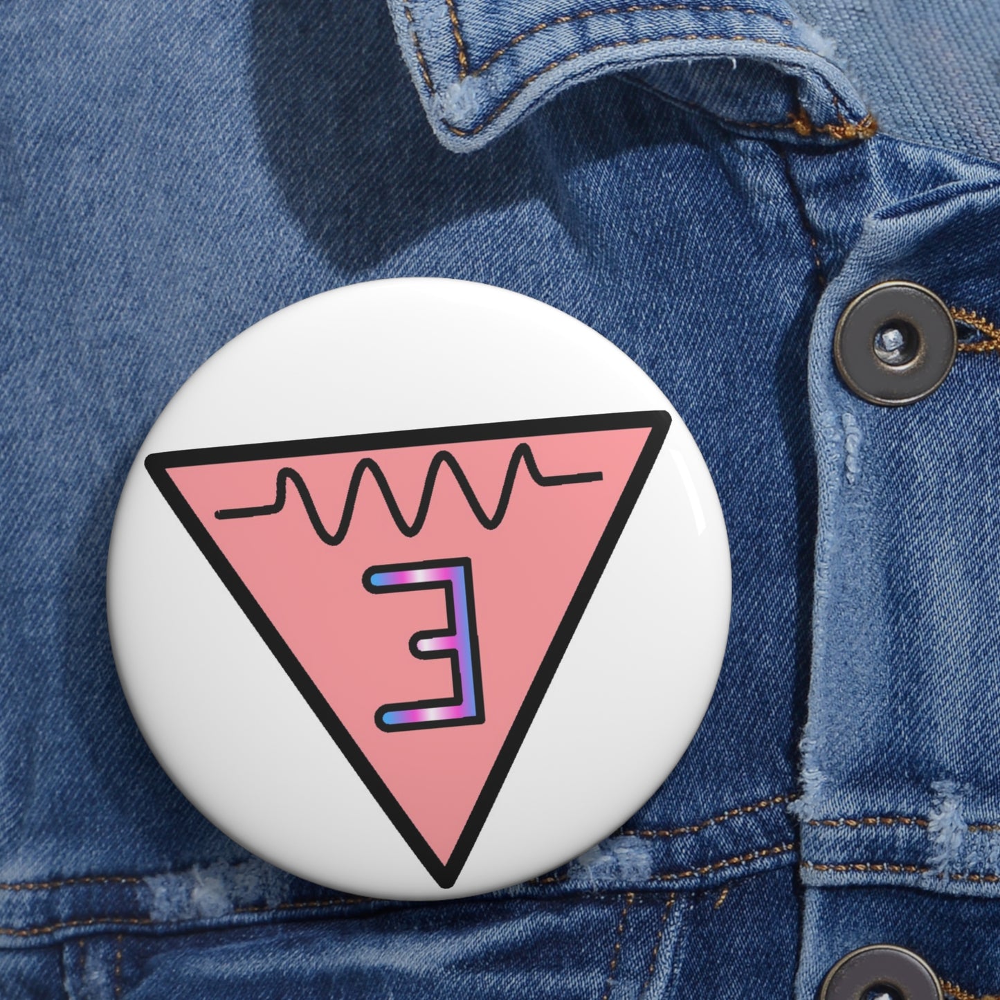 Resist and Exist Pin Button full color no words