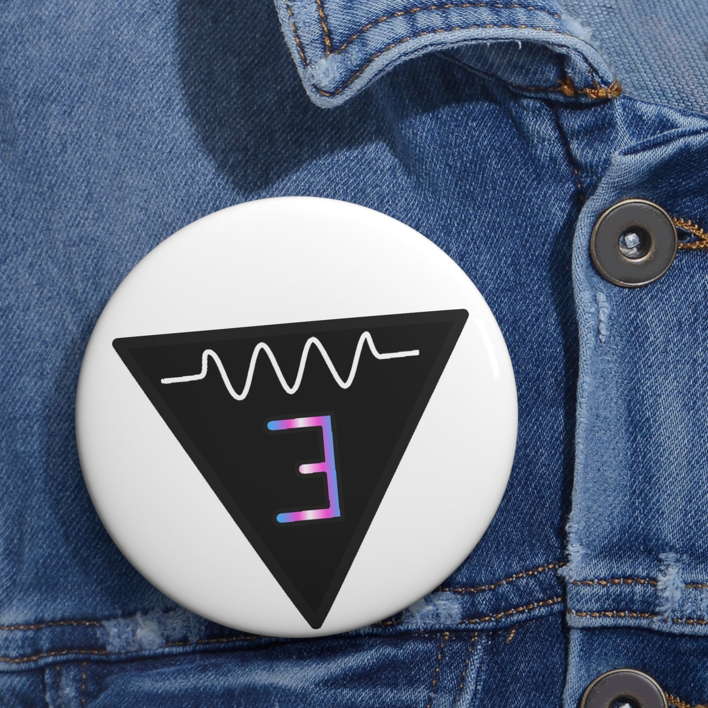 Resist and Exist Pin Button trans flag no words
