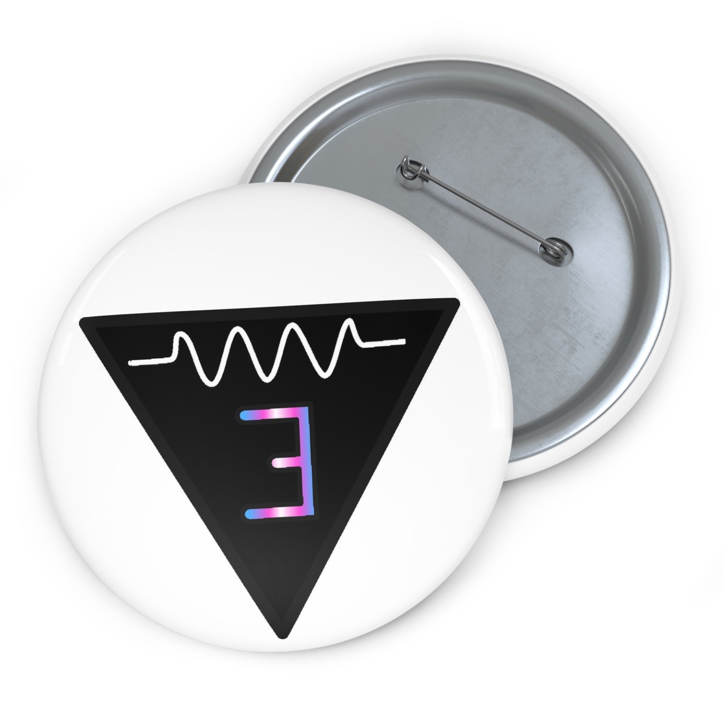 Resist and Exist Pin Button trans flag no words