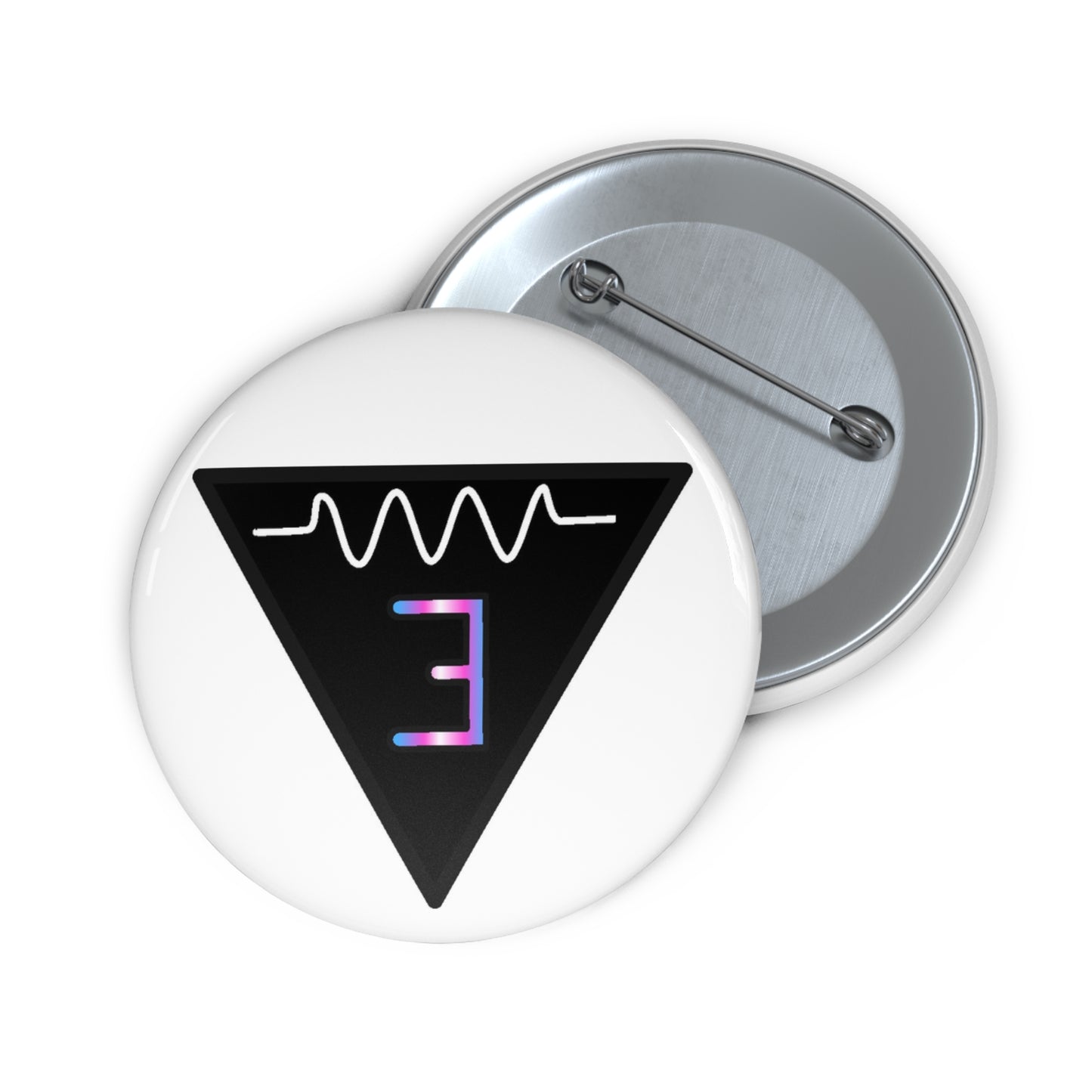 Resist and Exist Pin Button trans flag no words