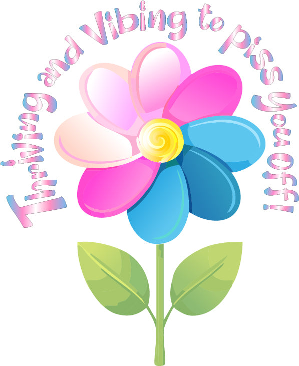 *DIGITAL DOWNLOAD ONLY* Thriving and Vibing: Trans Pride Flower Design *2 DESIGNS VERSIONS INCLUDED