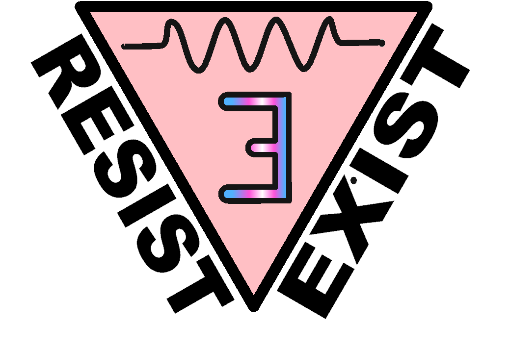 Resist and Exist Symbol full color with words **FILE DOWNLOAD**