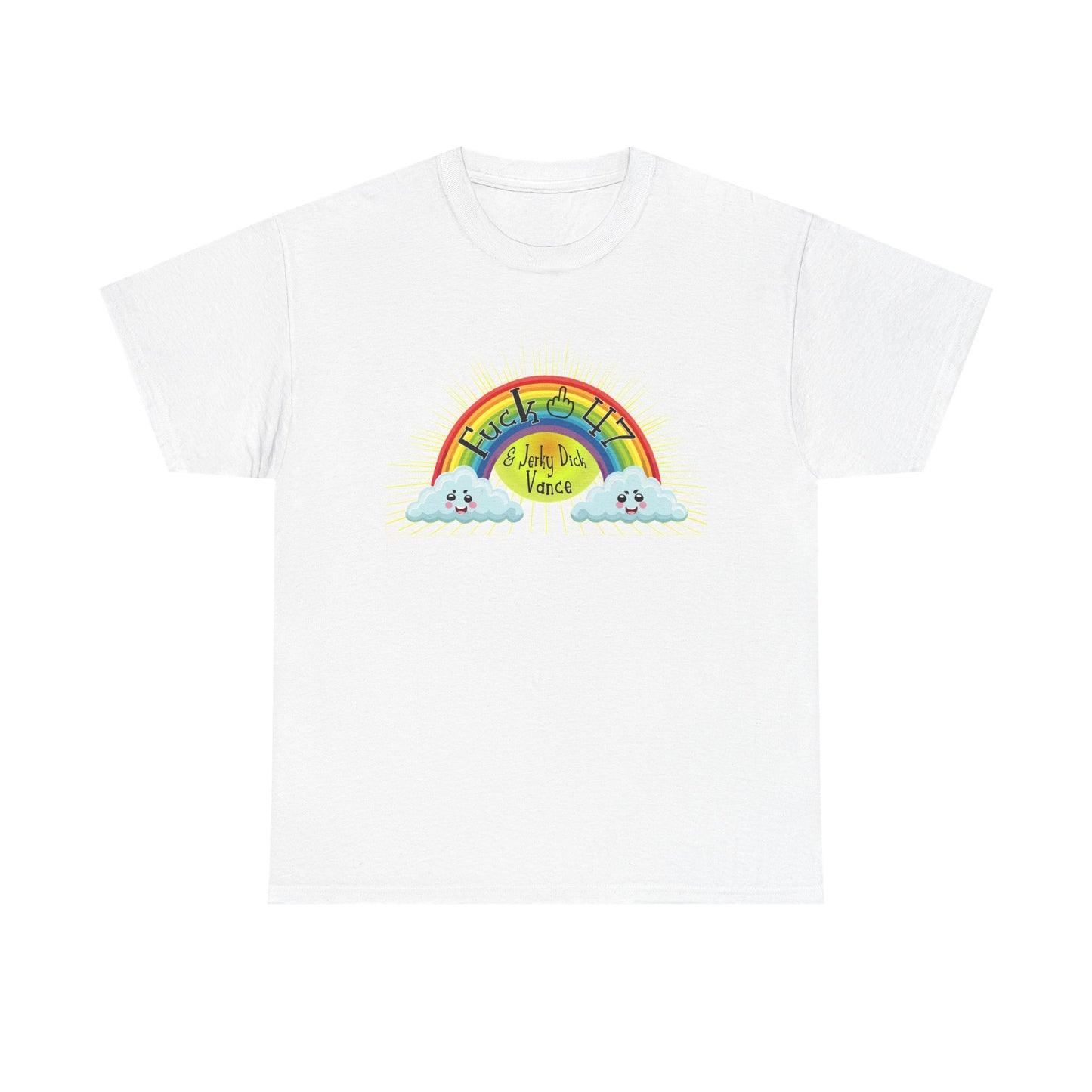 Unisex Heavy Cotton Tee - 🌈 F* 47: Rainbows, Rage, and Resistance** 🌩️