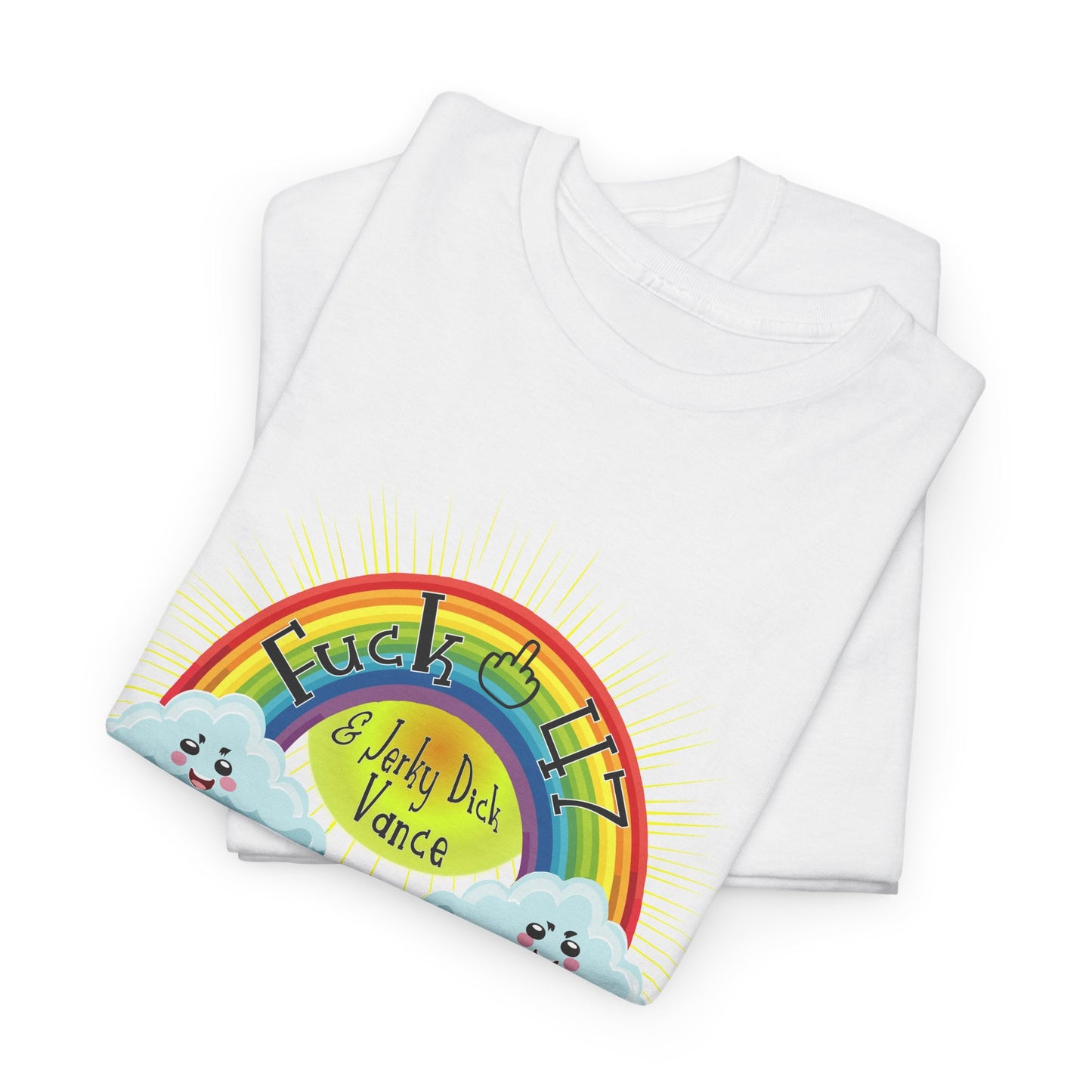 Unisex Heavy Cotton Tee - 🌈 F* 47: Rainbows, Rage, and Resistance** 🌩️